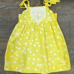 Minnie by Lilly Pulitzer Yellow Floral Dress